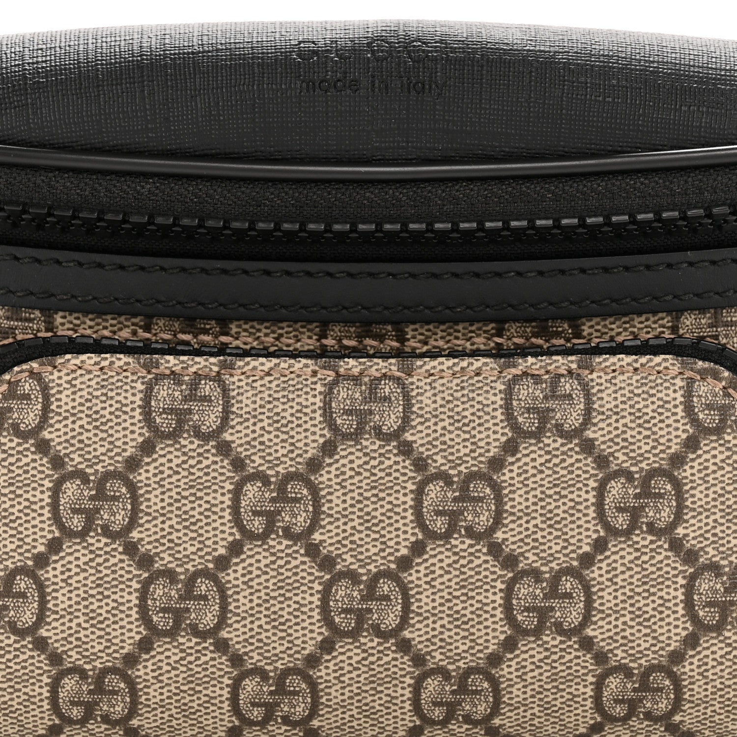 Gucci GG Supreme Monogram Belt Bag Black 8 of 11