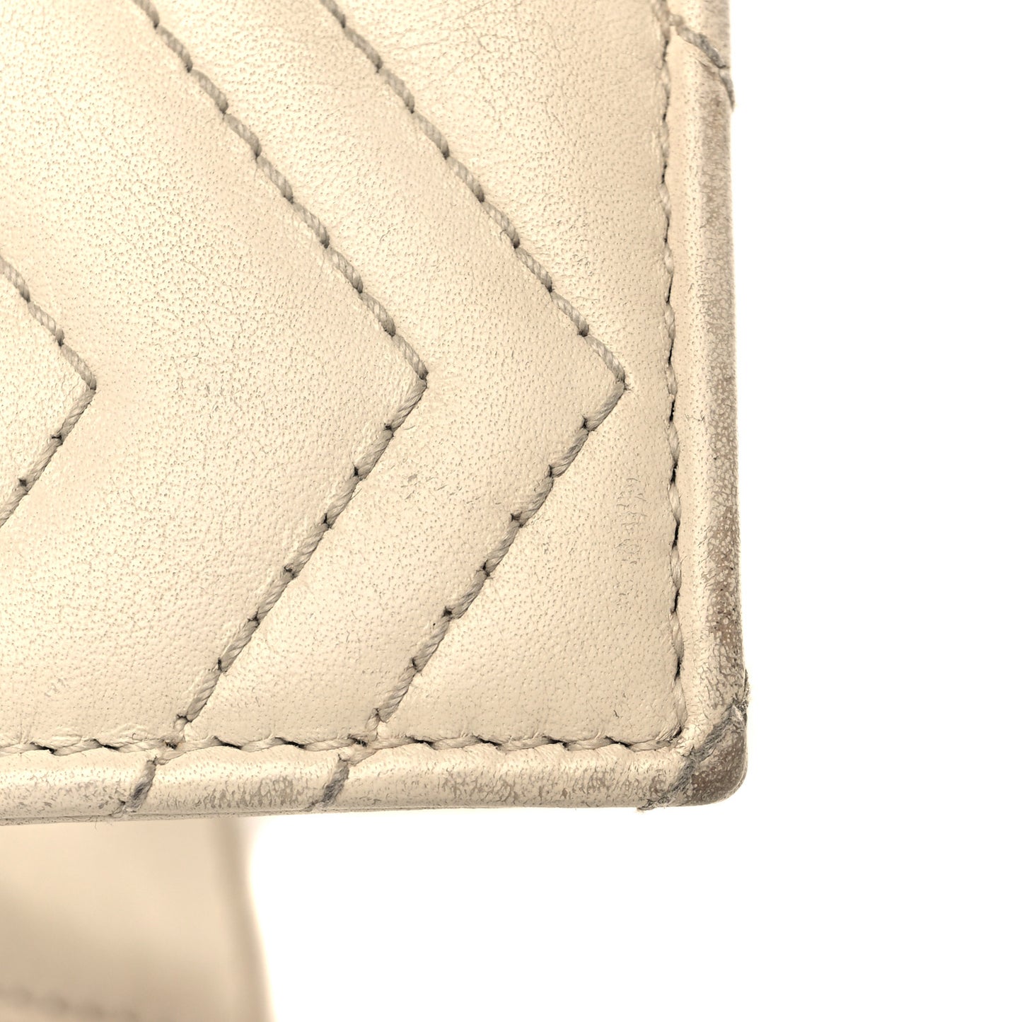 Calfskin Matelasse GG Marmont Card Case White