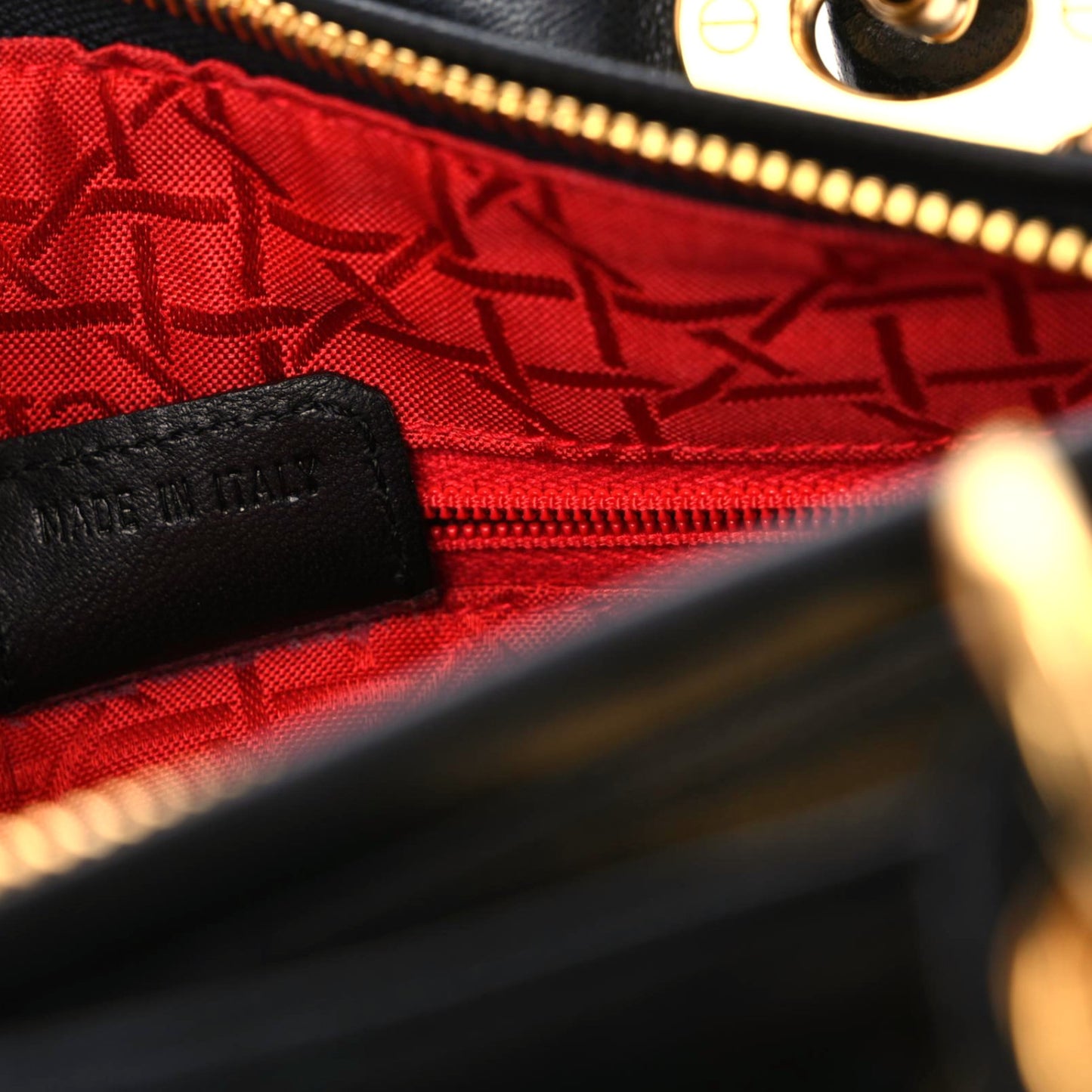 Lambskin Cannage Medium Lady Dior Black