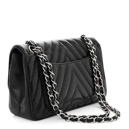Chanel Lambskin Chevron Medium Leo Lion Flap Black 3 of 10