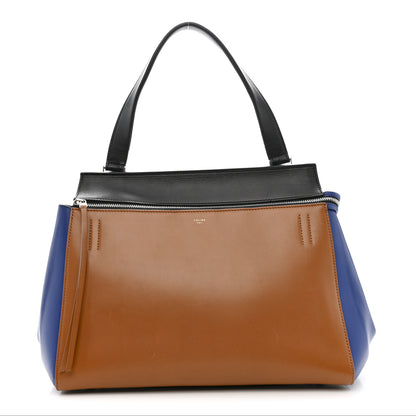 Celine Smooth Calfskin Medium Tri-Color Edge Shoulder Bag Tan 1 of 12