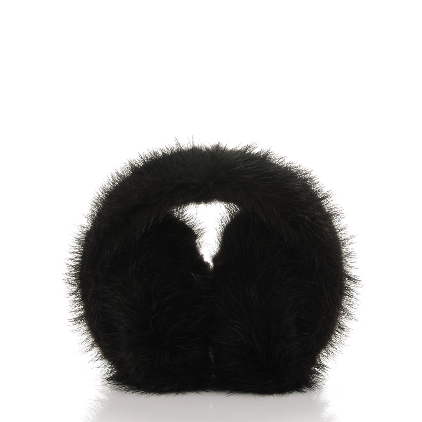 LOUIS VUITTON Mink Fur Vision Earmuffs Black