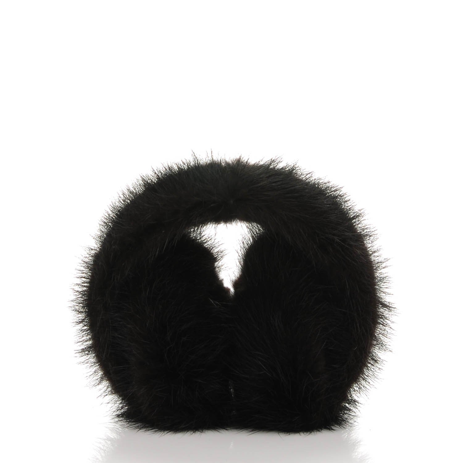 Louis Vuitton LOUIS VUITTON Mink Fur Vision Earmuffs Black 6 of 7