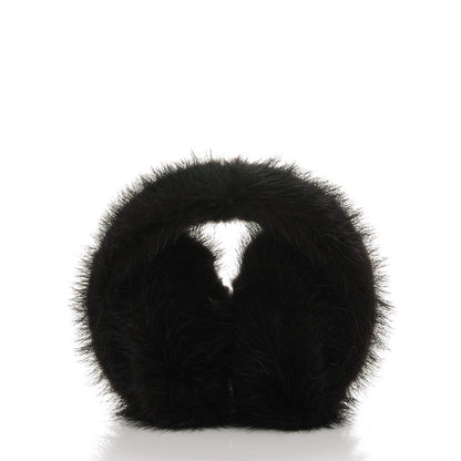 Louis Vuitton LOUIS VUITTON Mink Fur Vision Earmuffs Black 6 of 7