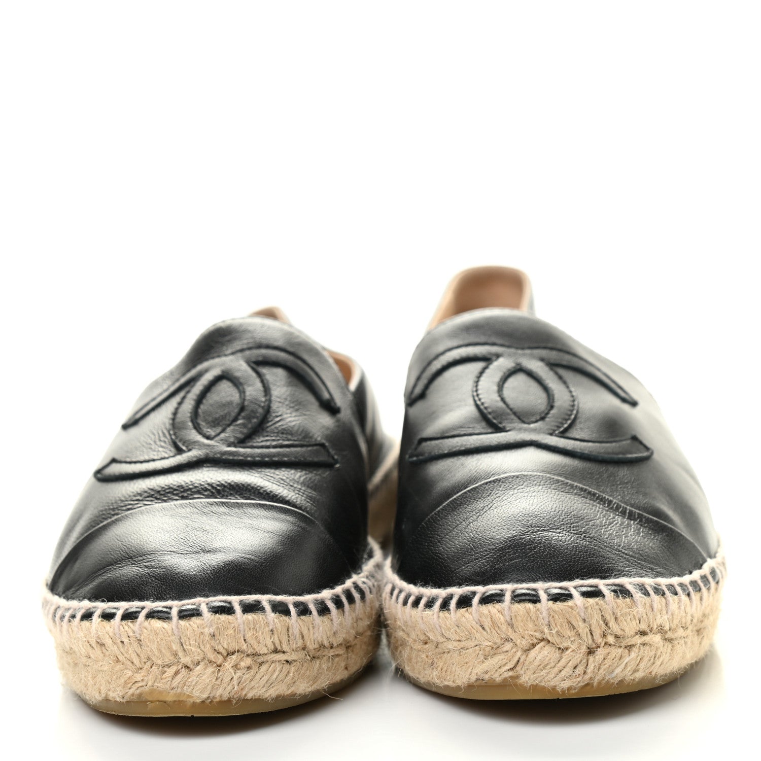 Chanel Lambskin CC Espadrilles 39 Black 2 of 11