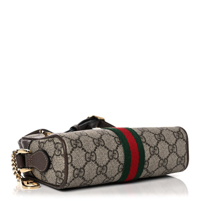 Gucci GG Supreme Monogram Web Mini Ophidia Shoulder Bag Brown 4 of 11