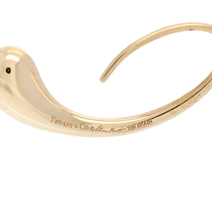 Tiffany 18K Yellow Gold Elsa Peretti Teardrop Hoop Earrings 4 of 4
