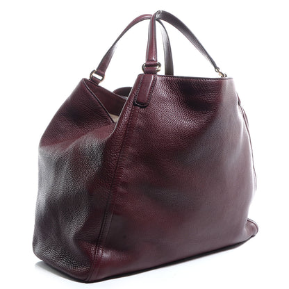 Gucci Pebbled Calfskin Large Soho Shoulder Bag Bordeaux 3 of 7