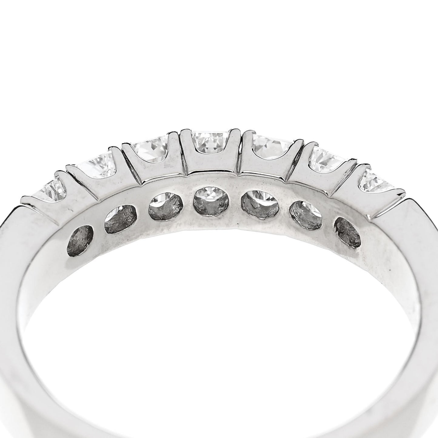 Platinum Diamond 2.20ctw Emerald Cut Half Eternity Band Ring  66 11.5