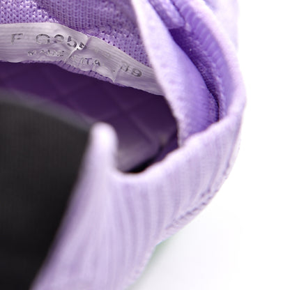 Chanel Mixed Fibers Quilted Womens CC Sneakers 39 Purple 7 of 7