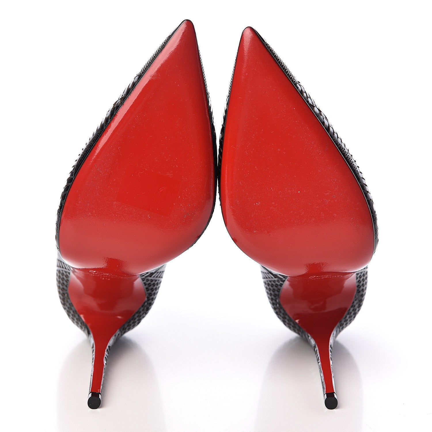 Christian Louboutin Patent Suede Burma Laser Cut Kristali 120 Pumps 39 Black 7 of 11