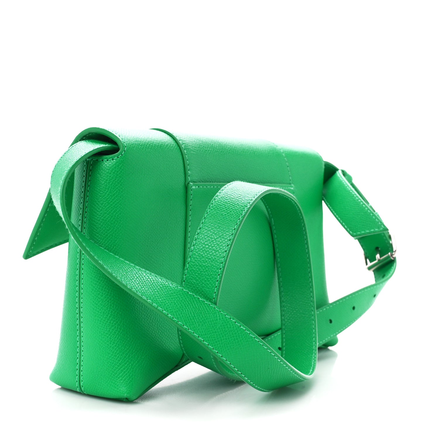Grained Calfskin XS Downtown Shoulder Bag Vivid Green