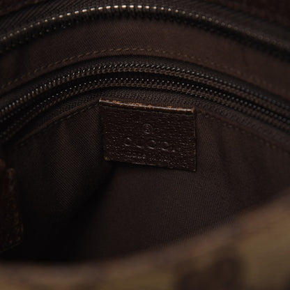 Gucci Monogram Flat Messenger Bag Dark Brown 8 of 10