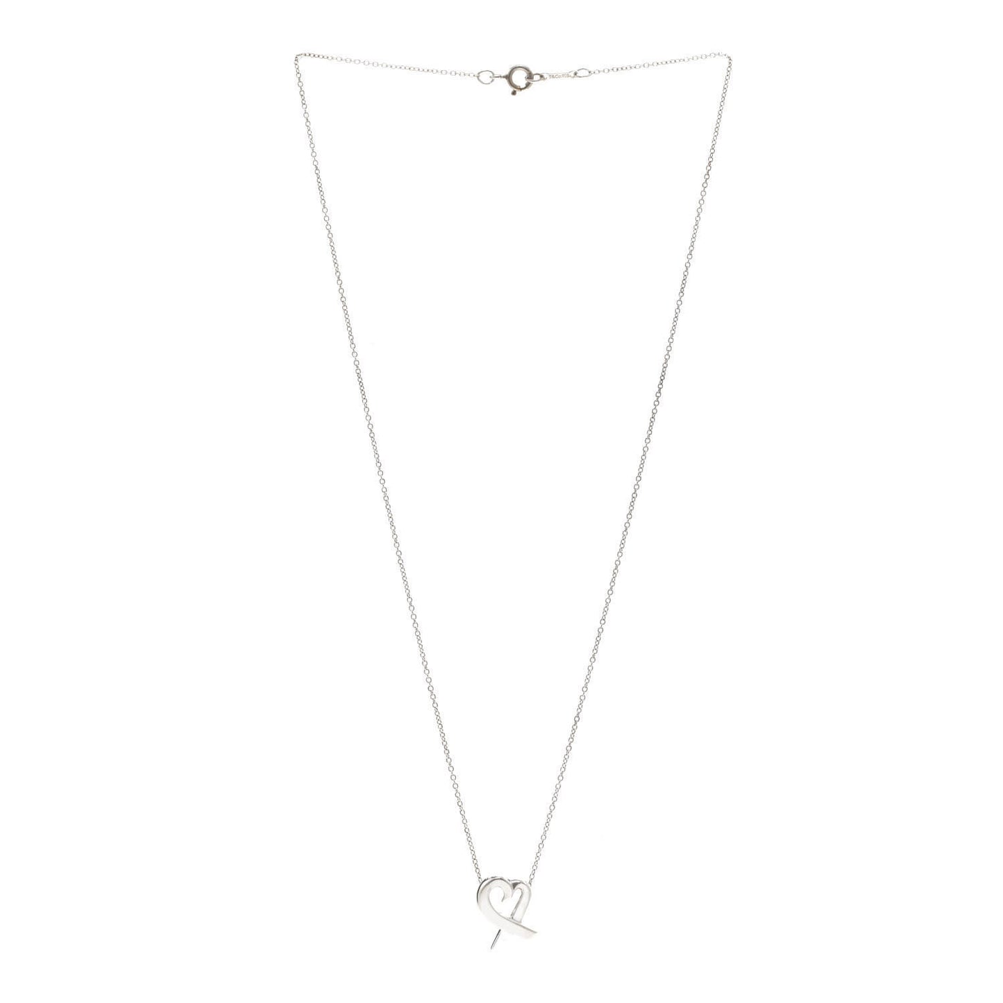 Sterling Silver Small Paloma Picasso Loving Heart Pendant Necklace