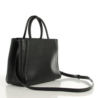 Fendi Saffiano Monster Colorblock Petite 2Jours Tote Black 5 of 11