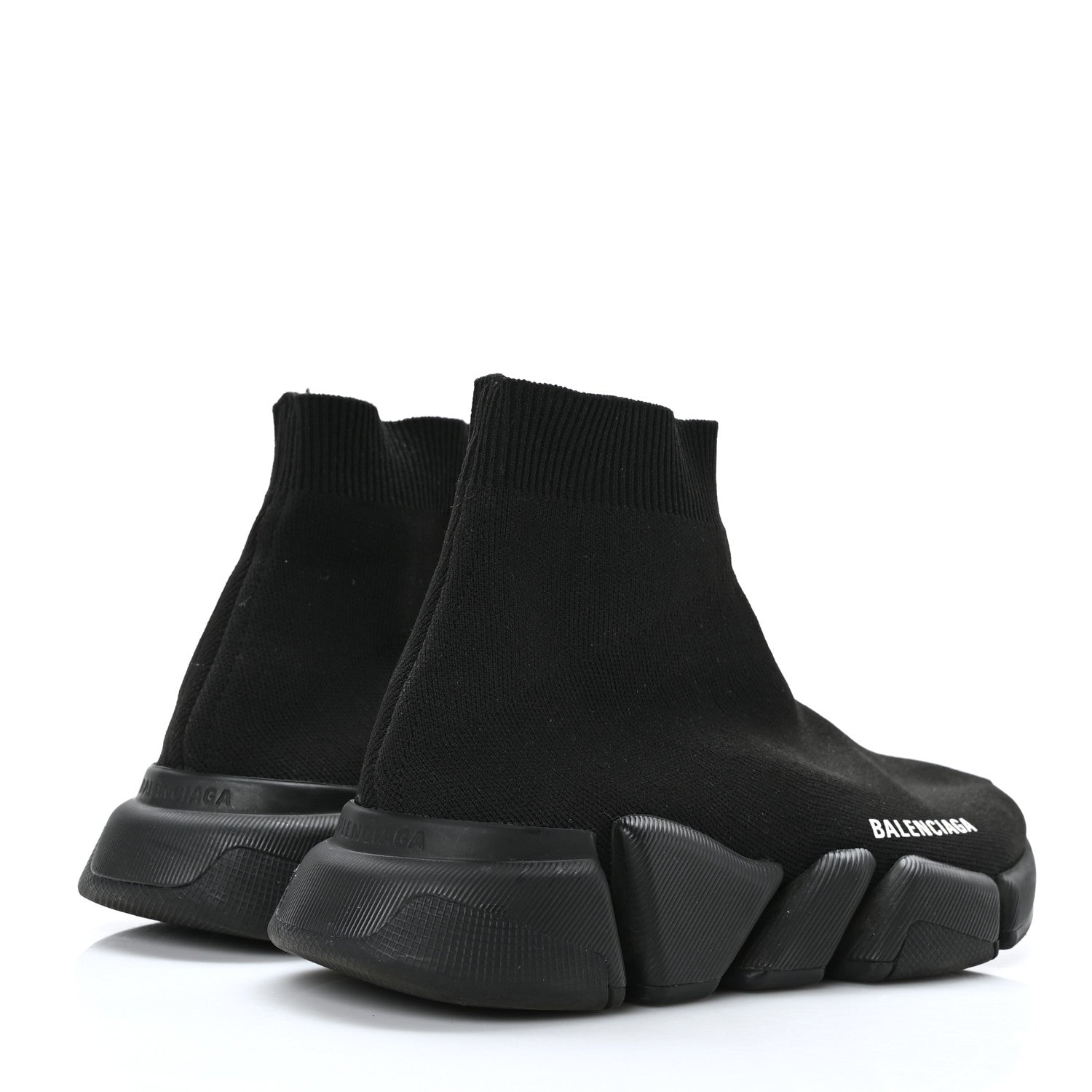 Balenciaga Technical 3D Recycled Knit Womens Speed 2.0 Sneakers 39 Monocolor Black 4 of 7