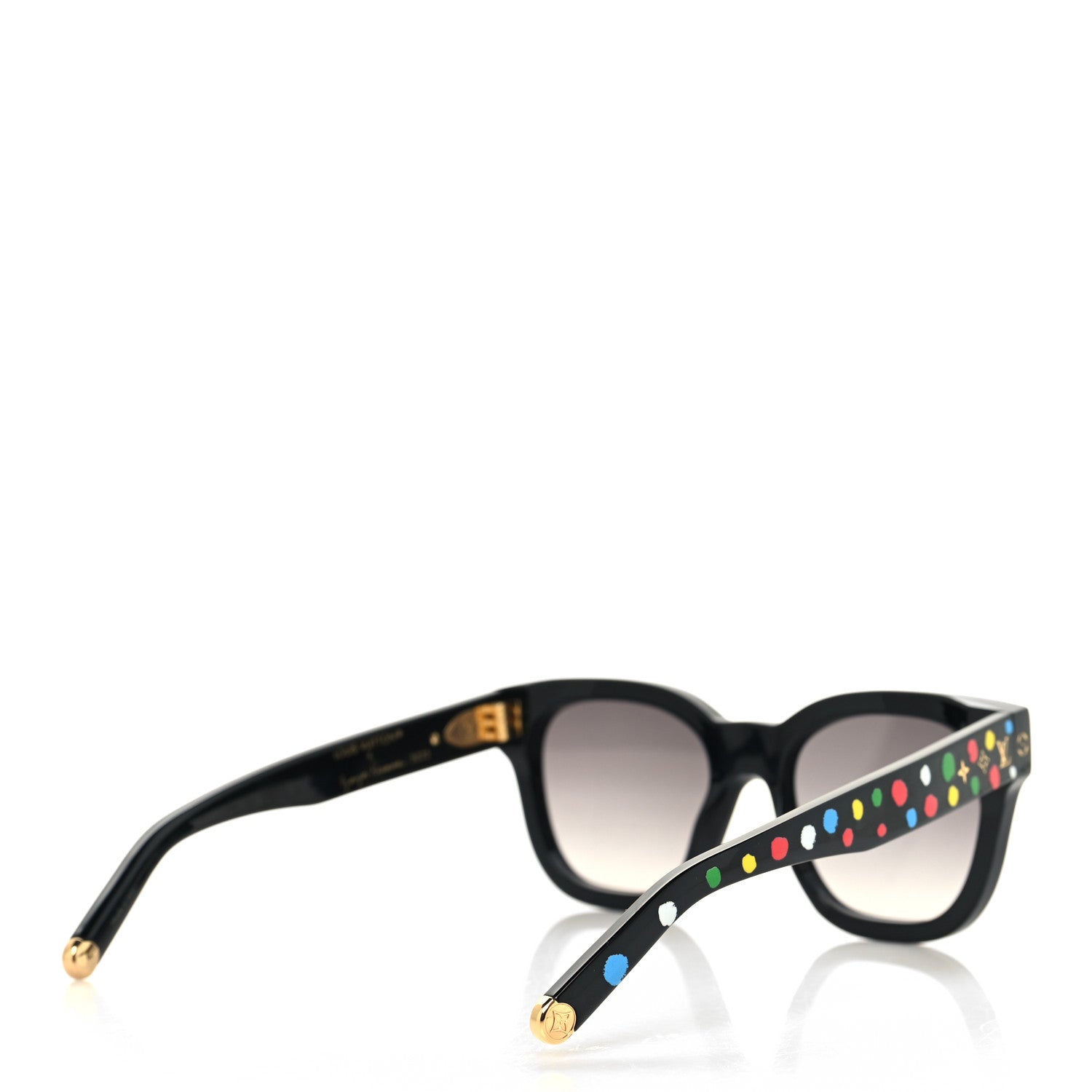 Louis Vuitton LV X YK Acetate Painted Dots Sunglasses Z1903W Black Multicolor 4 of 7