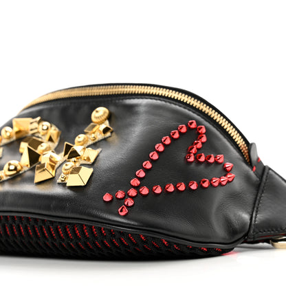 Christian Louboutin Calfskin Marie Jane Love Belt Bag Black Platine 11 of 11