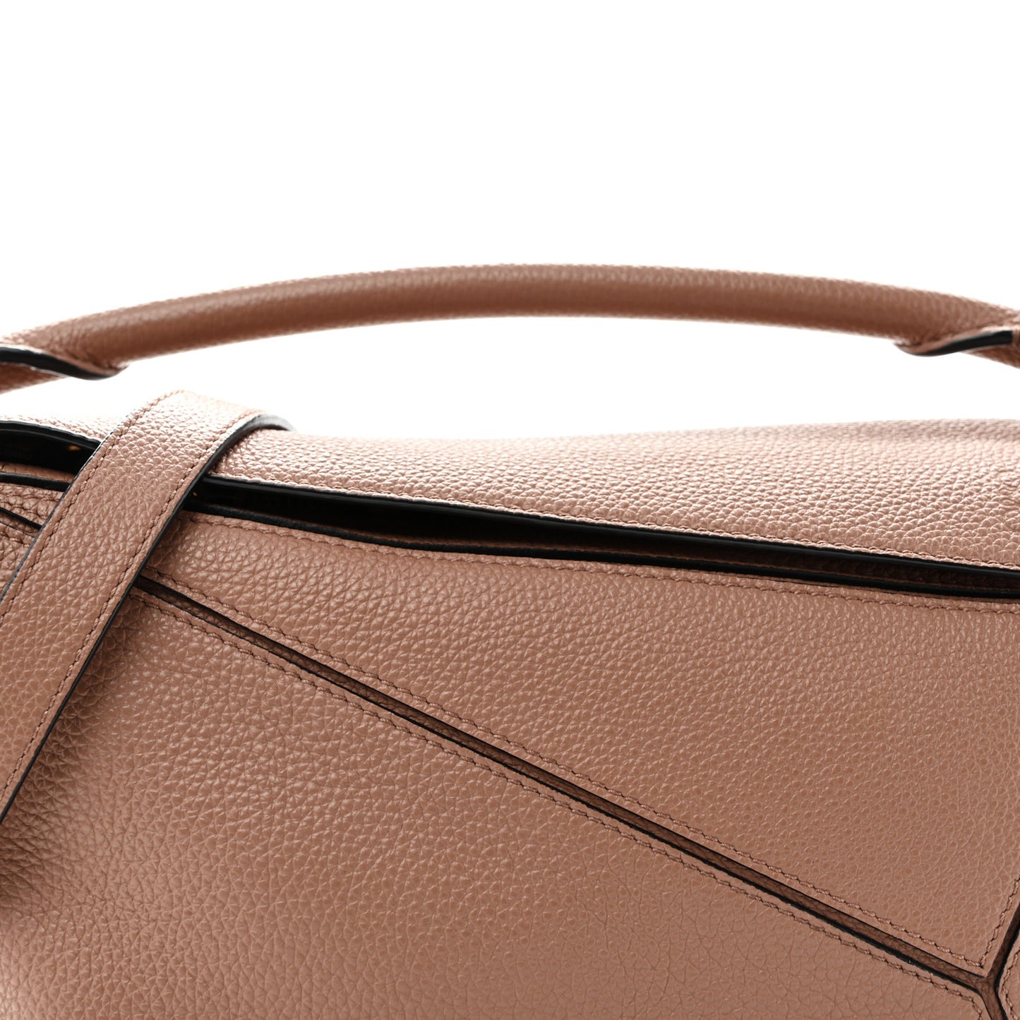 Grained Calfskin Small Puzzle Bag Dark Blush