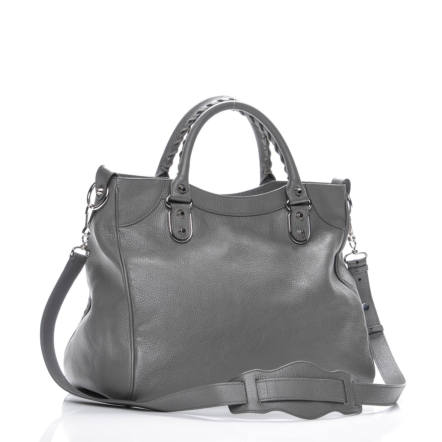 Balenciaga Chevre Silver Metallic Edge Hardware Velo Gris Acier 3 of 7