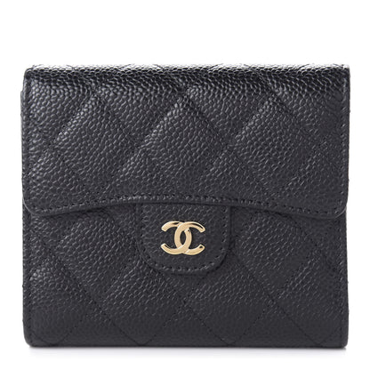 Chanel Caviar Quilted Compact Flap Wallet Black 1 of 10