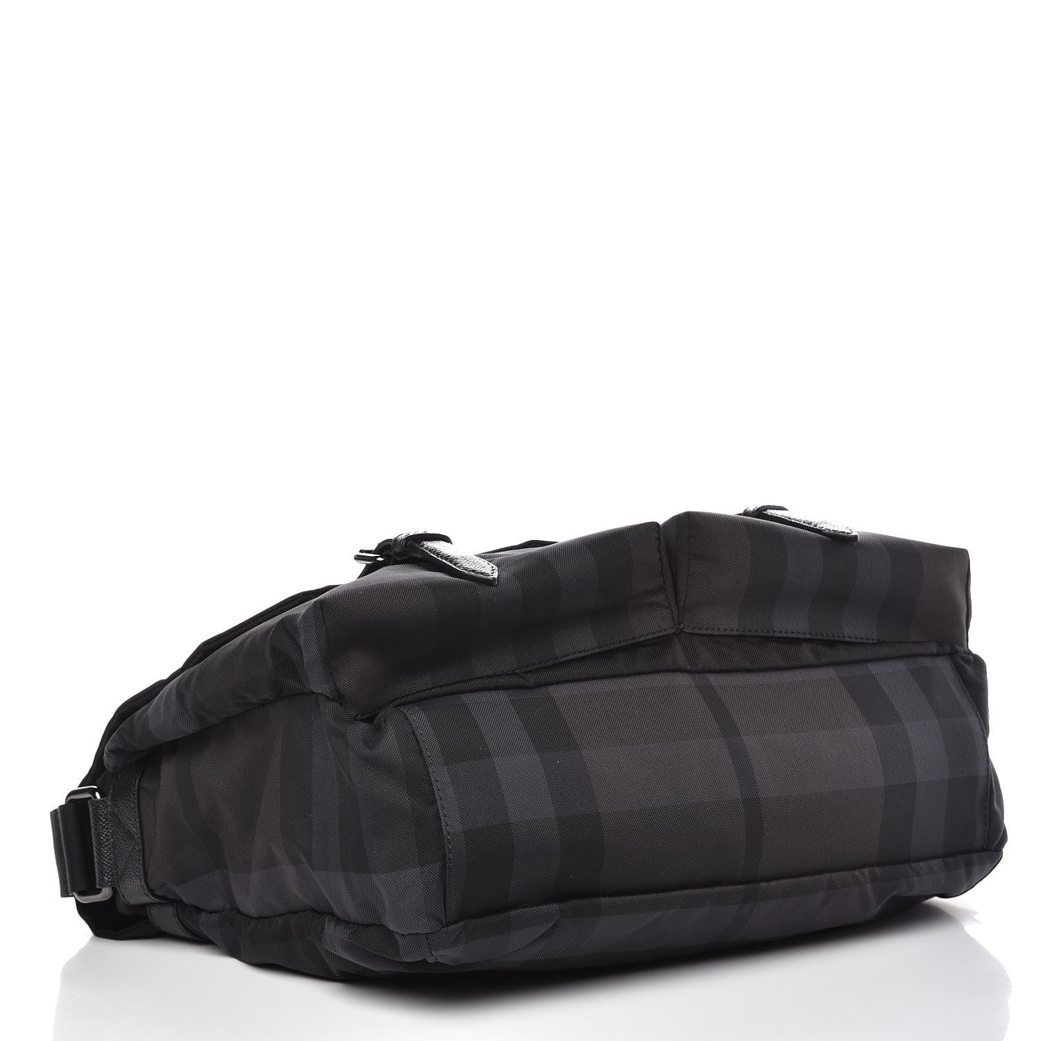 Burberry Nylon Jacquard Beat Check Sundorine Messenger Bag Black 4 of 8