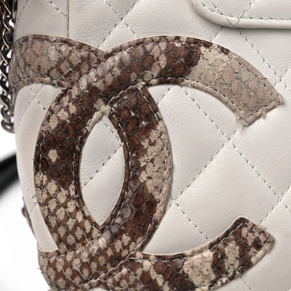 Chanel Calfskin Python Quilted Cambon Camera Case White 17 of 17