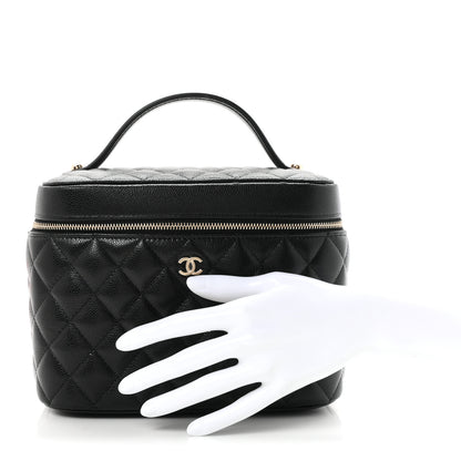 Chanel Caviar Quilted Large Vanity Pouch Black 2 of 9