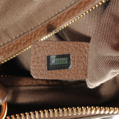 Chloe Calfskin Large Marcie Satchel Brown 8 of 9