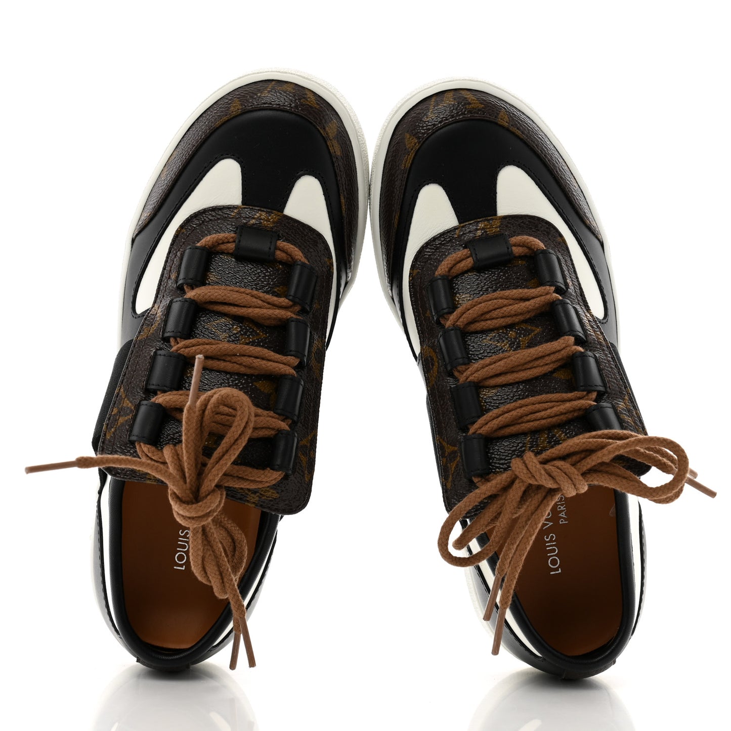 Monogram Calfskin Lous Sneakers 35.5 Black