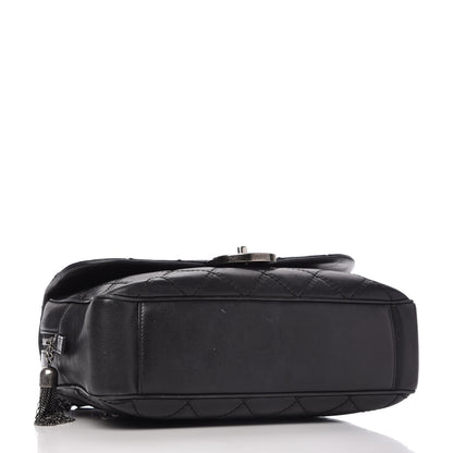 Chanel Calfskin Quilted Jumbo Coco Sporran Flap Black 4 of 10
