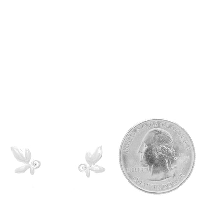 Tiffany Sterling Silver Paloma Picasso Olive Leaf Earrings 2 of 5
