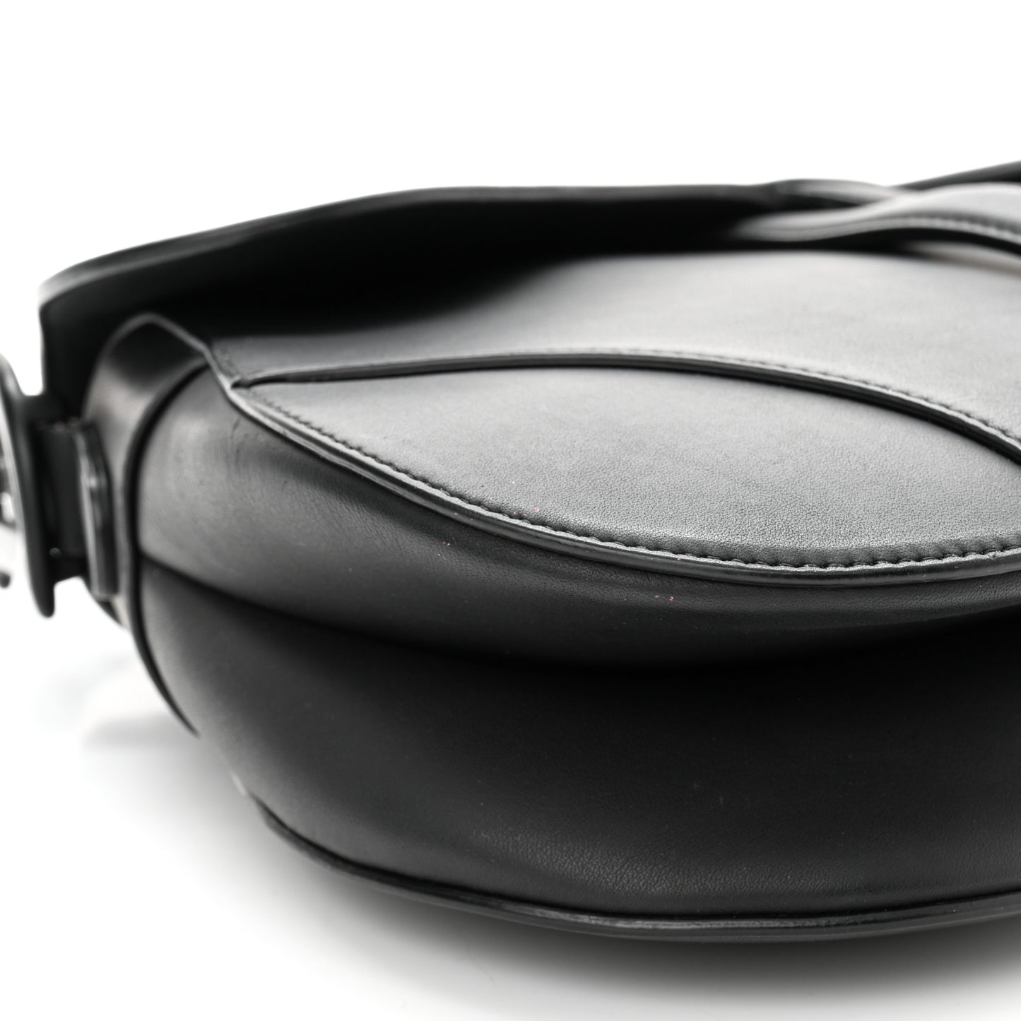 Ultra Matte Calfskin Saddle Bag Black