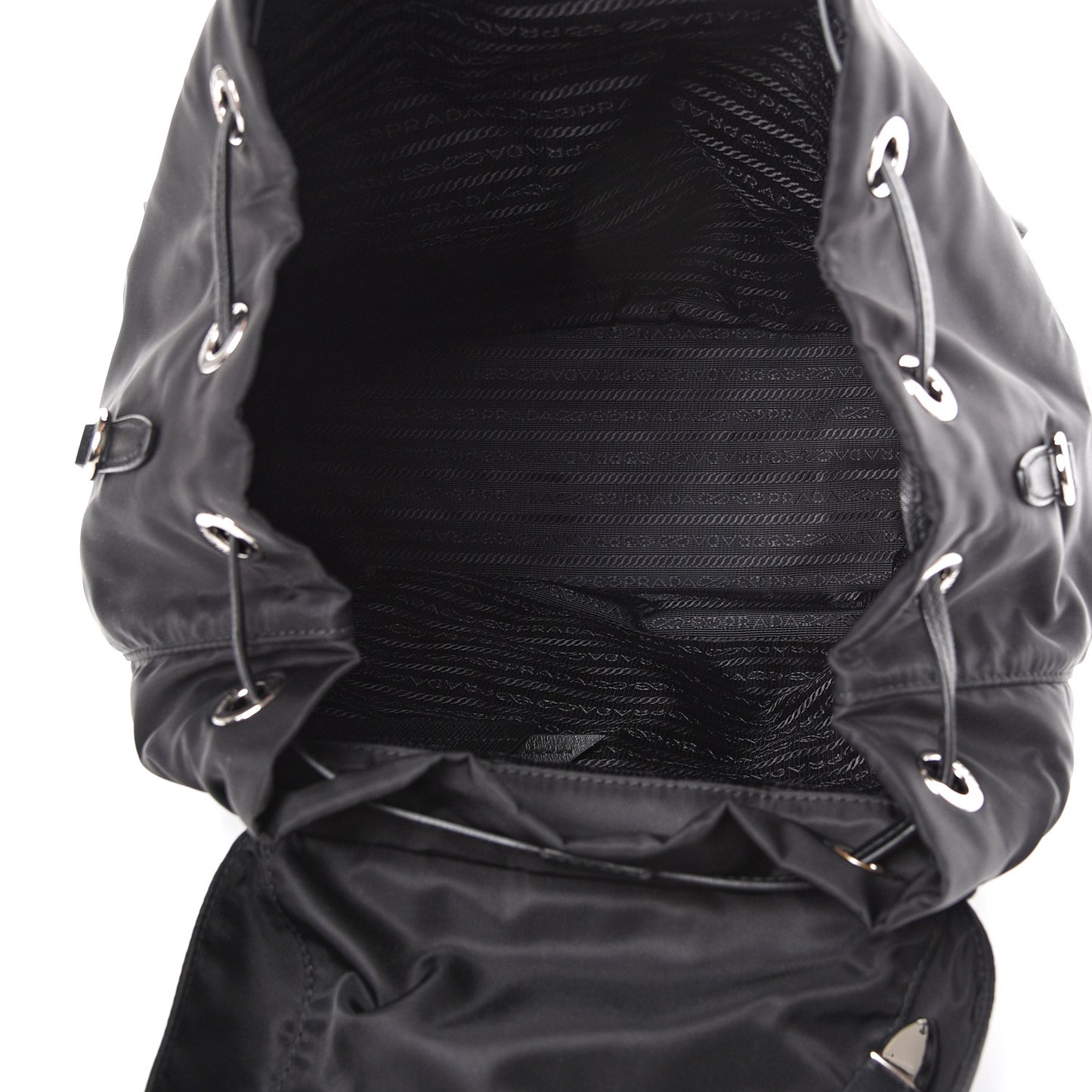 Nylon New Vela Studded Backpack Black