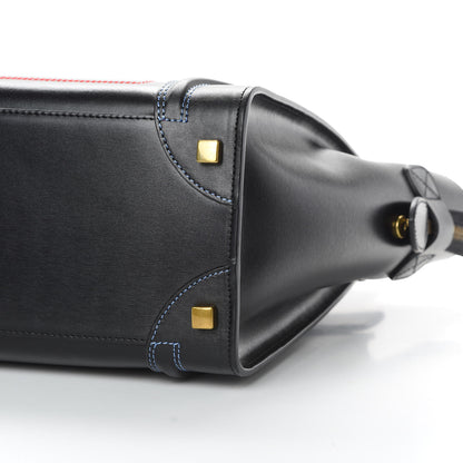 Celine Smooth Calfskin Multicolor Double Stitching Micro Luggage Black 10 of 11
