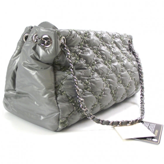 Nylon Quilted Tweed on Stitch Tote Gray