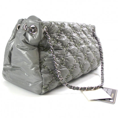 Chanel Nylon Quilted Tweed on Stitch Tote Gray 3 of 12