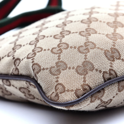 Gucci Monogram Web Small Flat Messenger Bag Brown 6 of 10