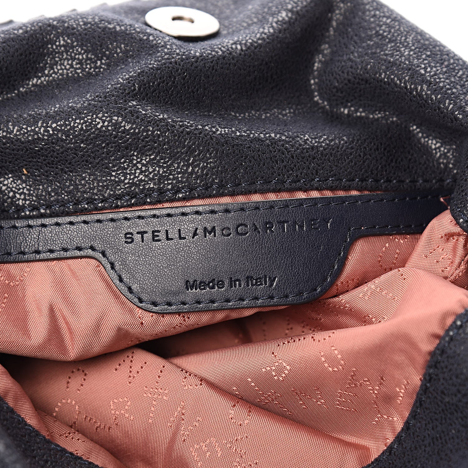 Stella McCartney Shaggy Deer Mini Falabella Fold Over Navy 6 of 10