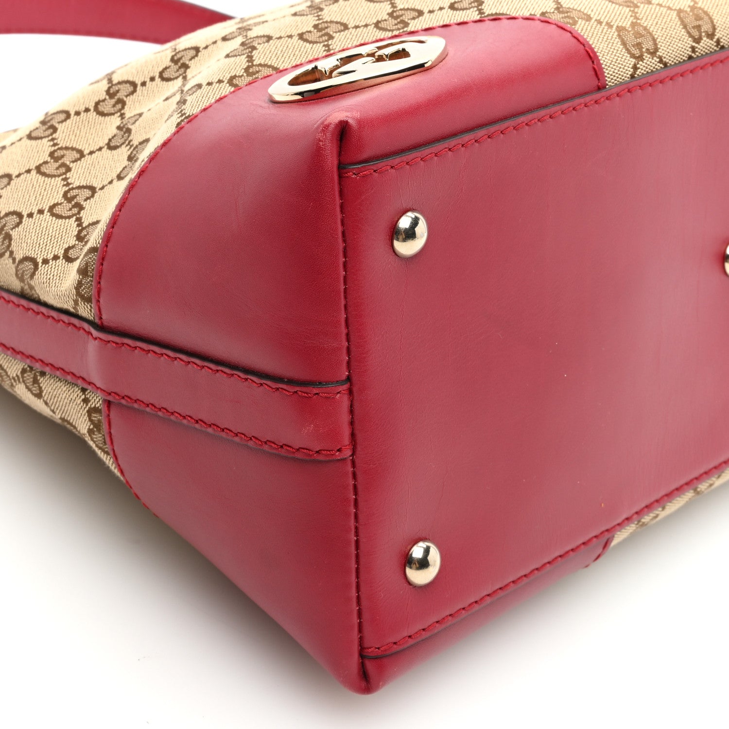Gucci Monogram Medium Lovely Heart Hobo Red 10 of 12