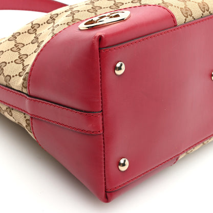Gucci Monogram Medium Lovely Heart Hobo Red 10 of 12