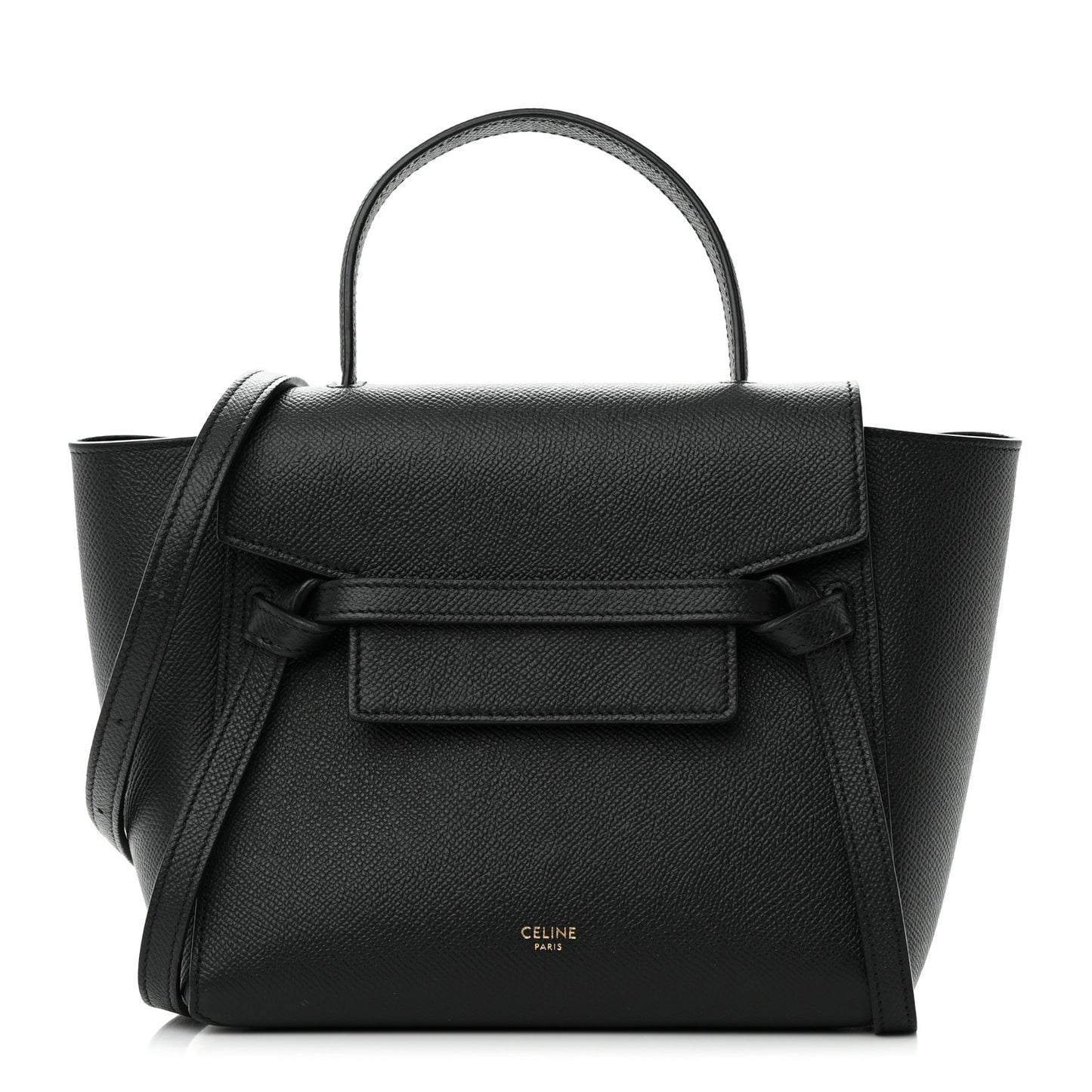 Grained Calfskin Nano Belt Bag Black