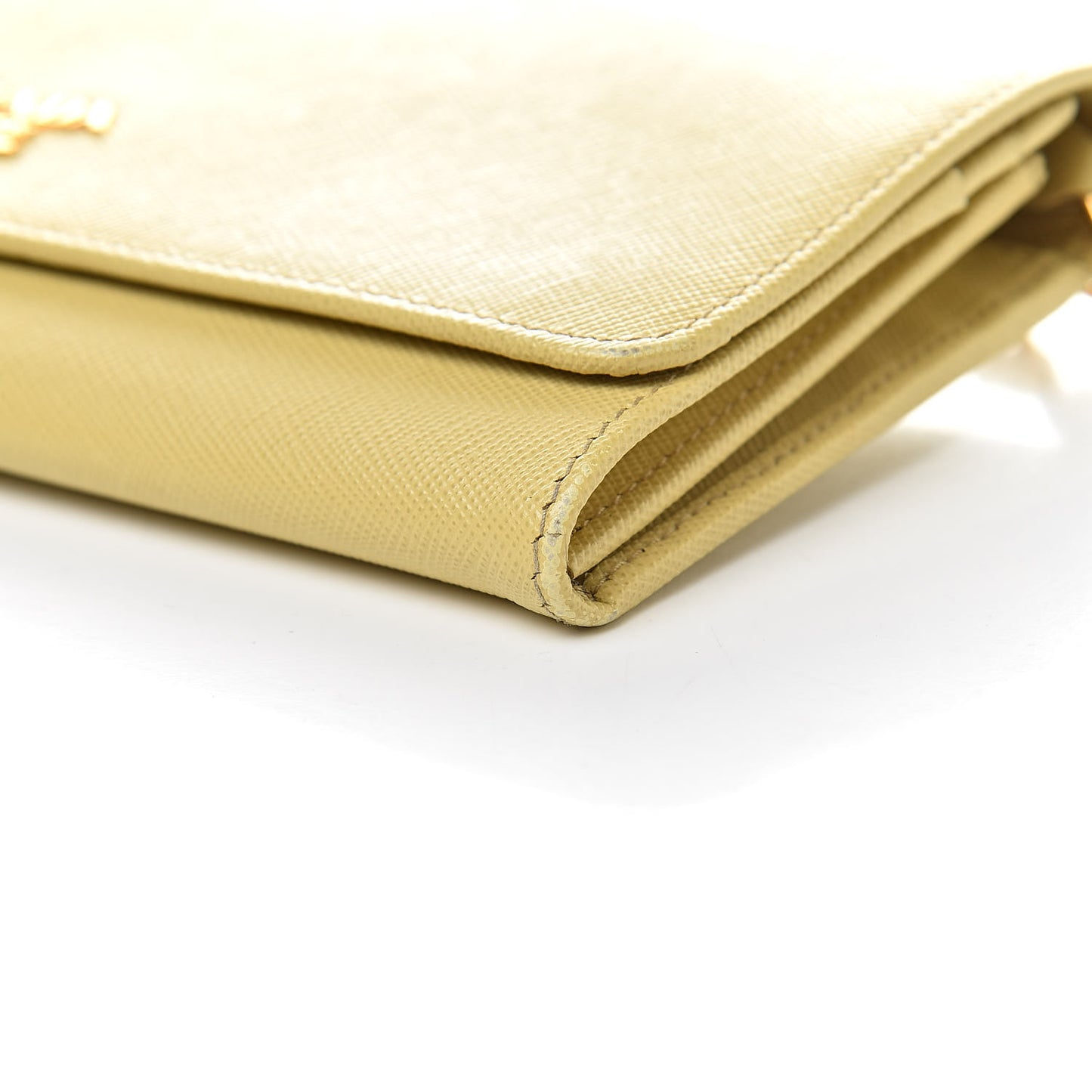 Saffiano Metal Oro Chain Wallet Polline