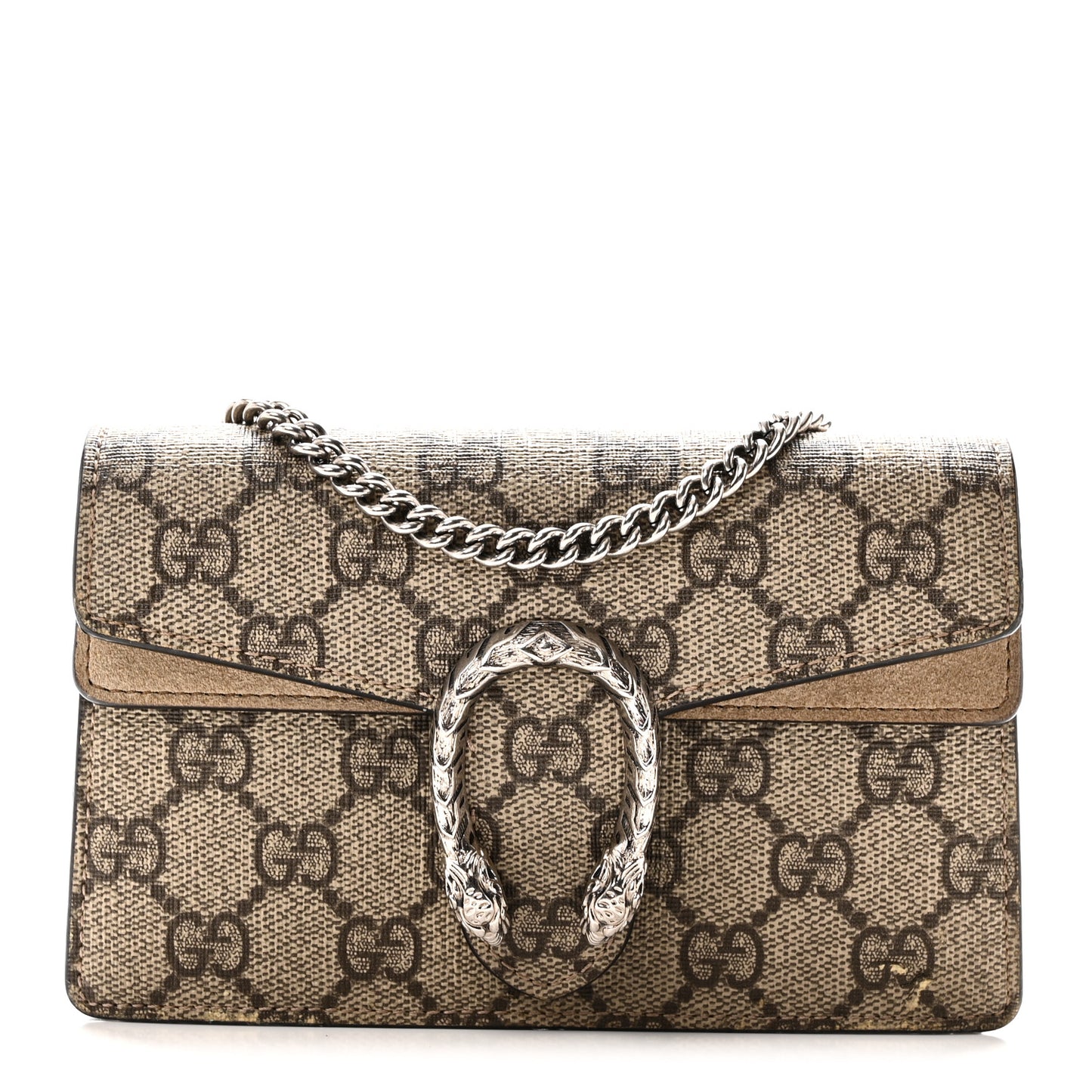 GG Supreme Monogram Super Mini Dionysus Shoulder Bag Taupe