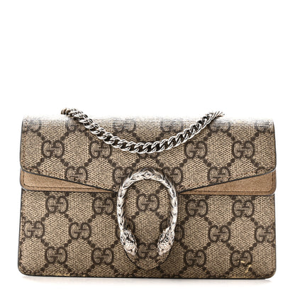 Gucci GG Supreme Monogram Super Mini Dionysus Shoulder Bag Taupe 1 of 10