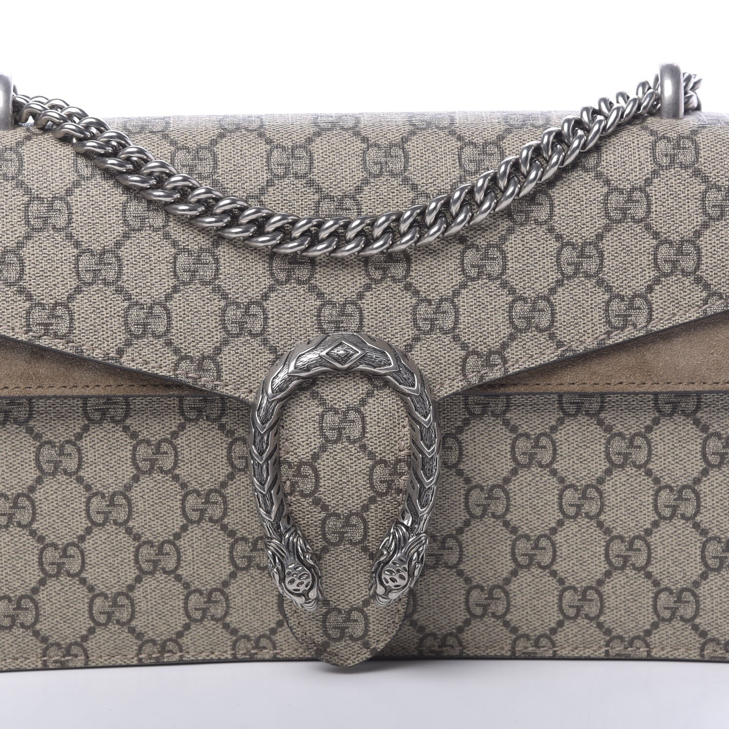 Gucci GG Supreme Monogram Small Dionysus Shoulder Bag Taupe 8 of 10