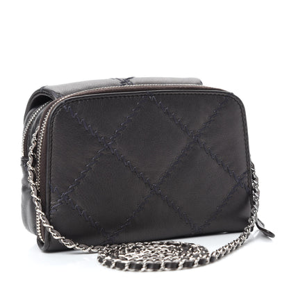 Chanel Metallic Lambskin Stitched New Mini Flap Grey 3 of 12