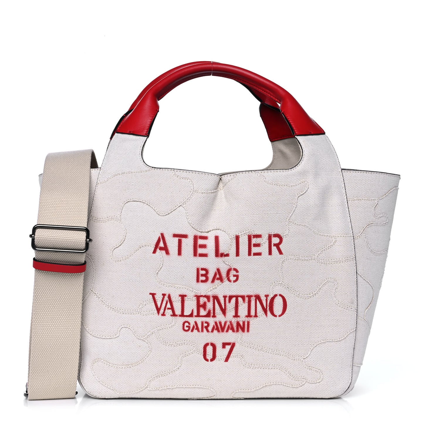 Canvas Atelier 07 Camouflage Edition Medium Tote Bag Naturale