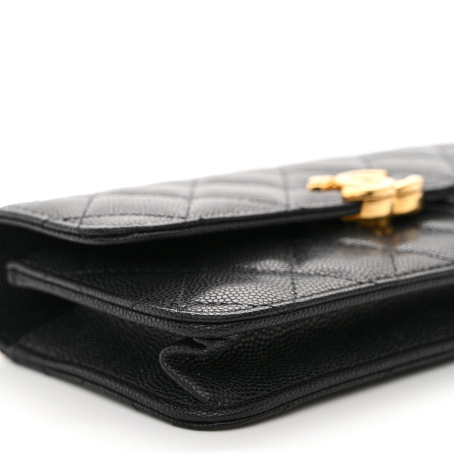 Chanel Caviar Quilted Coco First Phone Holder With Chain Black 9 of 13