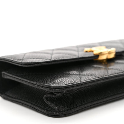 Chanel Caviar Quilted Coco First Phone Holder With Chain Black 9 of 13
